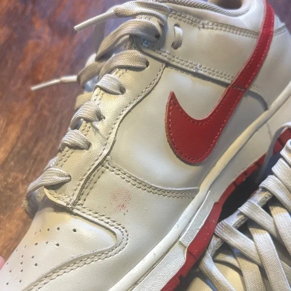 Men’s nike dunk low vast grey varsity red - Picture 8 of 10